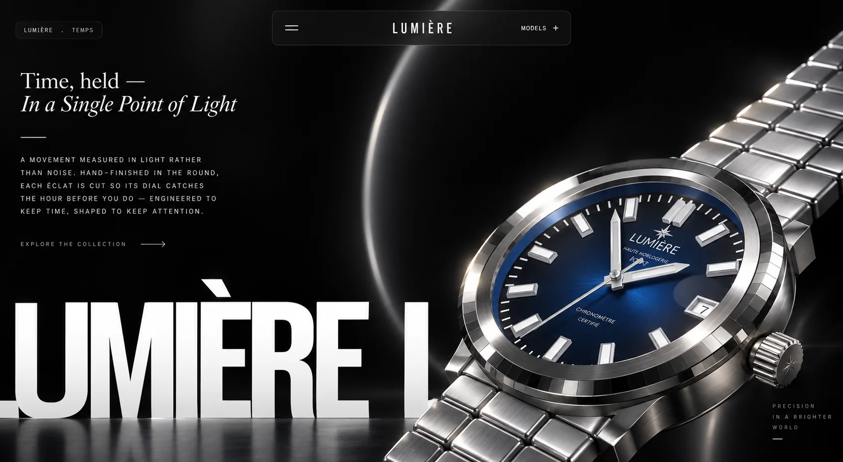 The Lumière Éclat website, designed and built by Konaverse