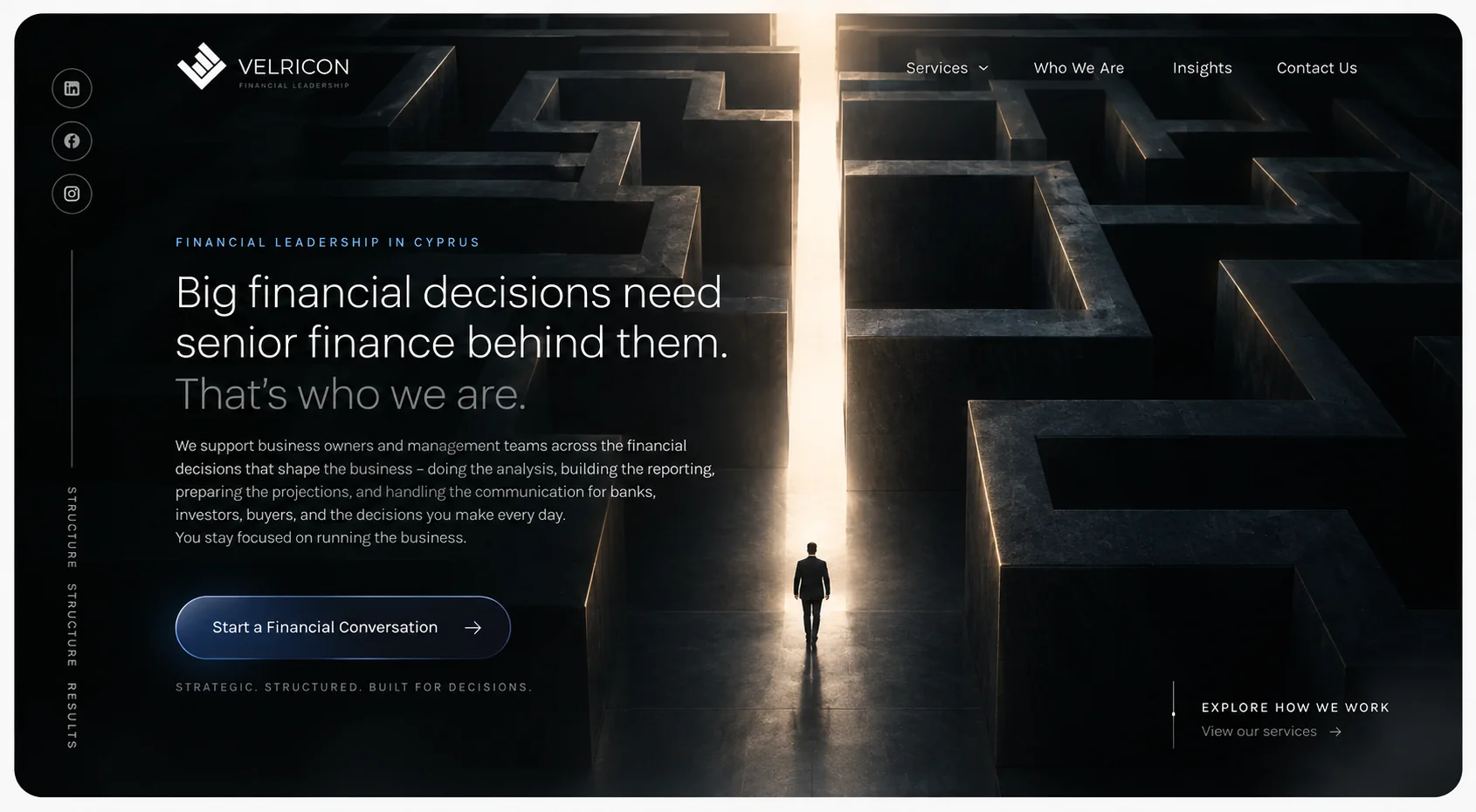 The Velricon website, designed and built by Konaverse