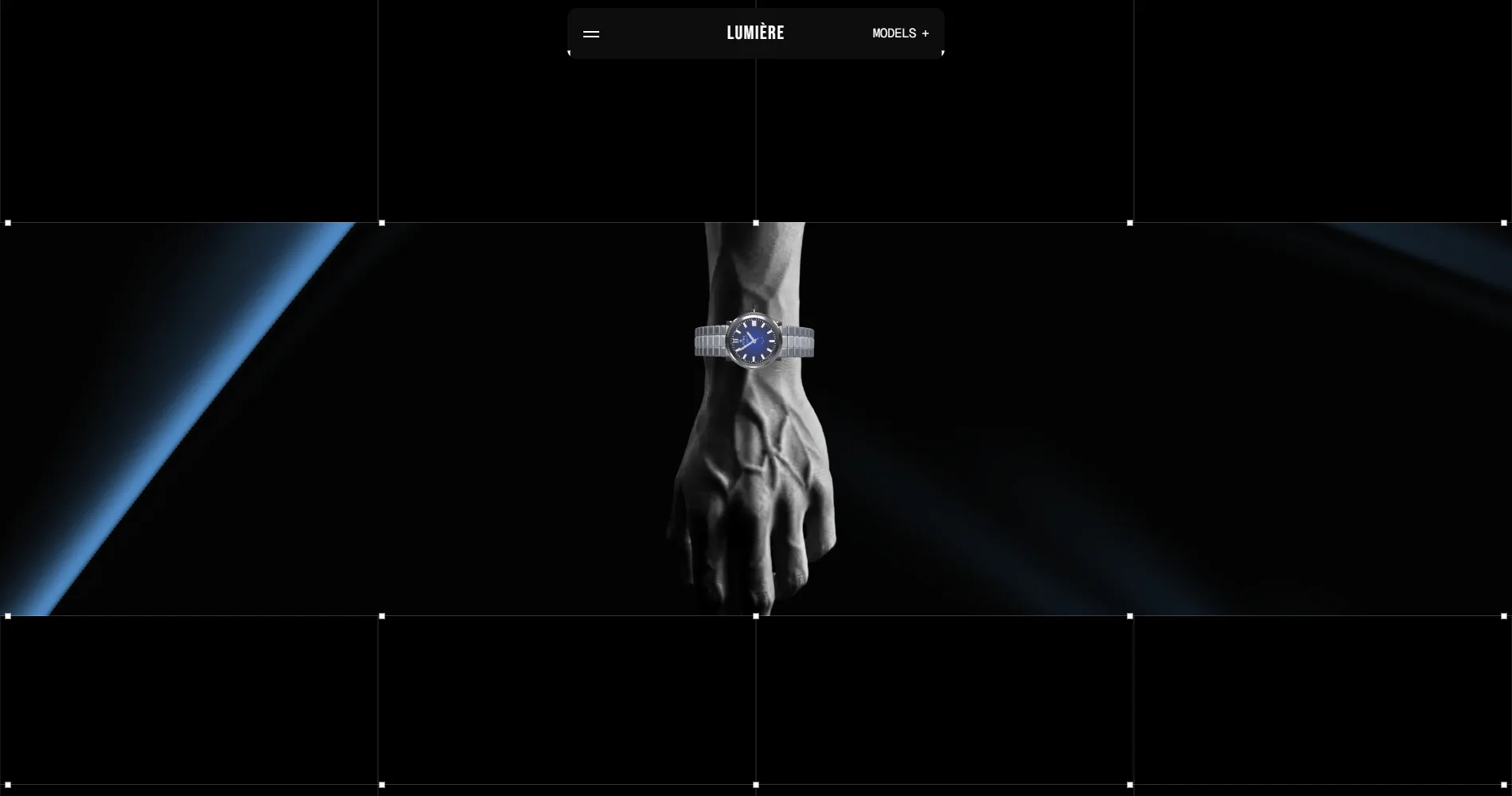The Lumière Éclat website, a desktop screen