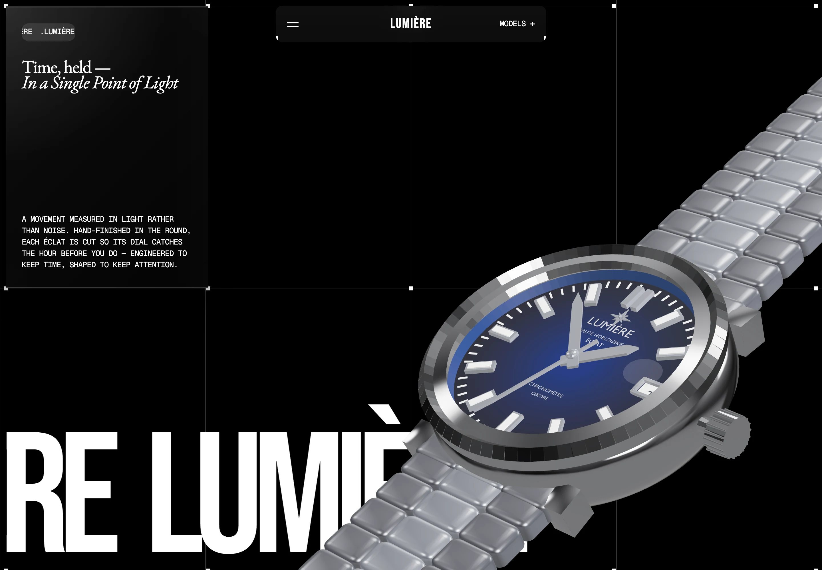 The Lumière Éclat website