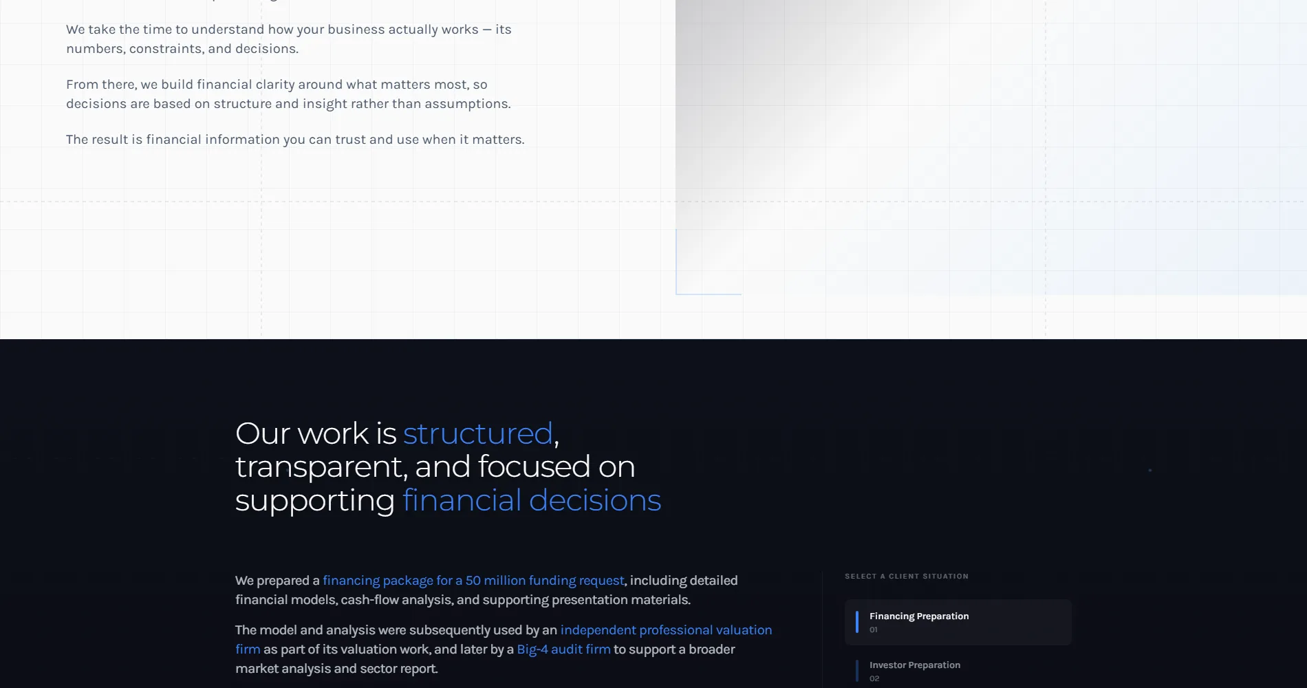 The Velricon website, a desktop screen